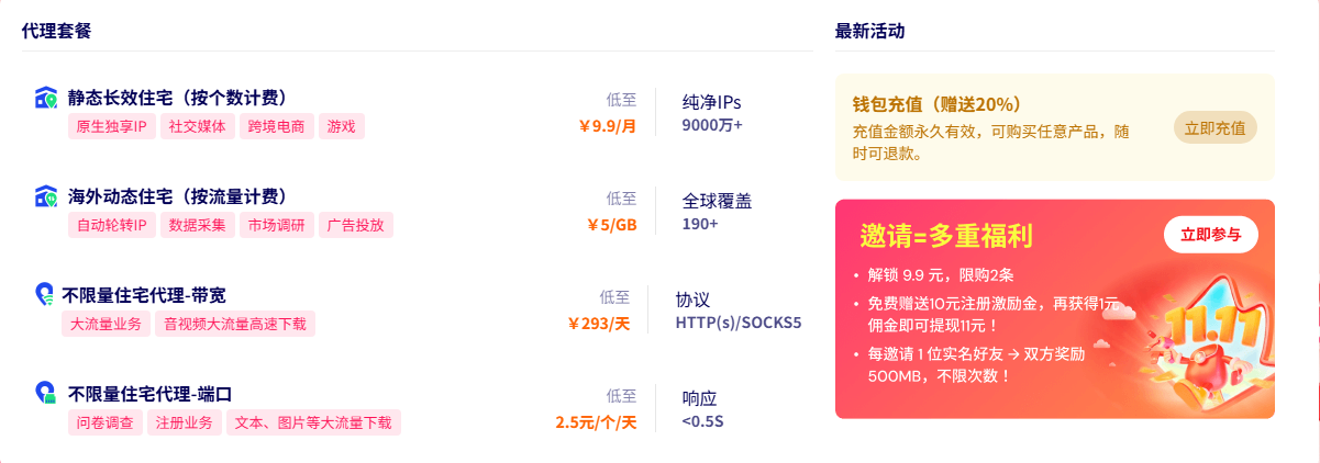 2025年性价比最高的海外住宅代理IP服务商排名 第3张 2025年性价比最高的海外住宅代理IP服务商排名 第3张